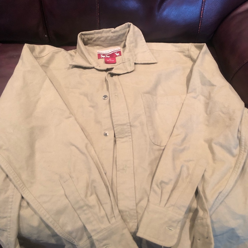 Caribou Creek Beige Button-Up Shirt